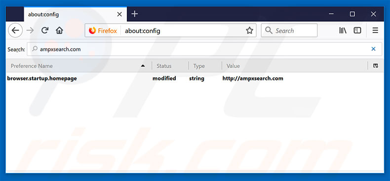 Eliminar ampxsearch.com del motor de búsqueda por defecto de Mozilla Firefox