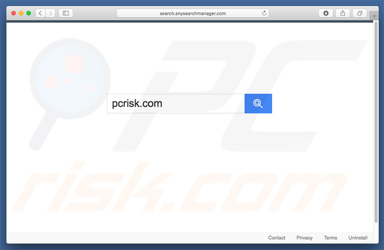 secuestrador de navegadores search.anysearchmanager.com en un equipo de Mac