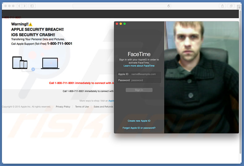 APPLE SECURITY BREACH abre inicio de sesión en facetime