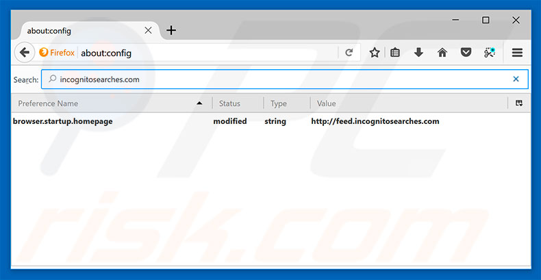 Eliminar feed.incognitosearches.com del motor de búsqueda por defecto de Mozilla Firefox