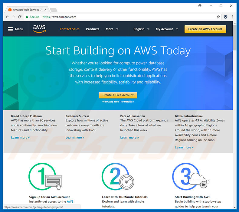 redireccionamientos a Amazon AWS