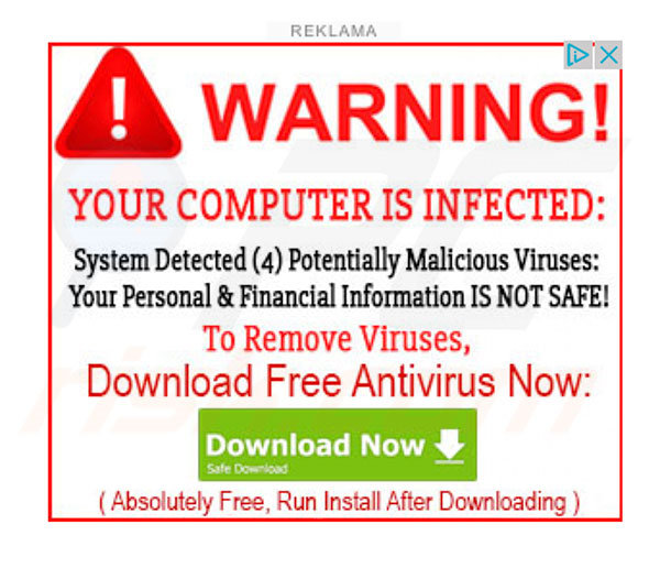 anuncio intrusivo promocionando Bitcoin Virus