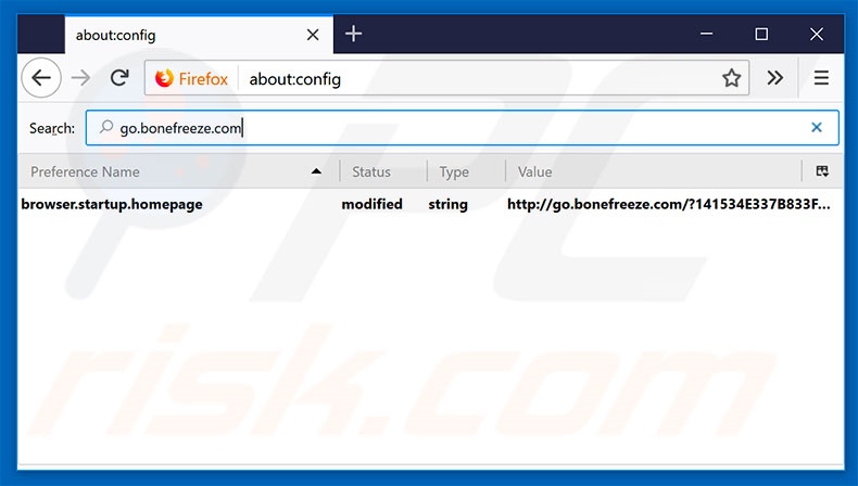 Eliminar go.bonefreeze.com del motor de búsqueda por defecto de Mozilla Firefox
