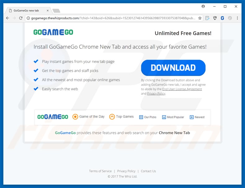 gogamego toolbar promocionando anuncios emergentes ejemplo 2