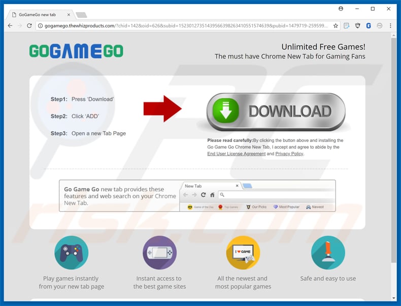 gogamego toolbar promocionando anuncios emergentes ejemplo 3