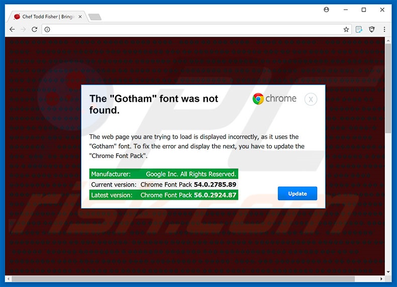 The Gotham Font Was Not Found Google Chrome paso 1