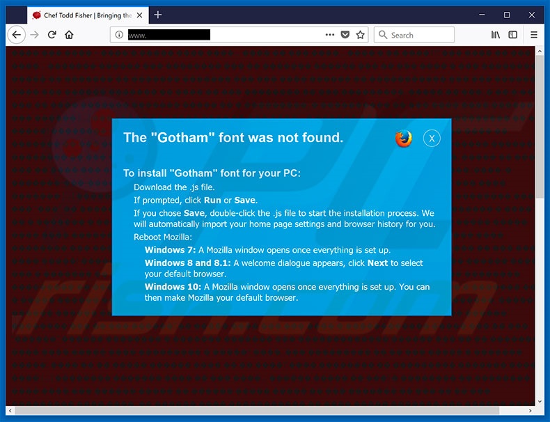 The Gotham Font Was Not Found Mozilla Firefox paso 2