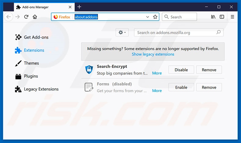 Eliminando los anuncios obeyter.com de Mozilla Firefox paso 2