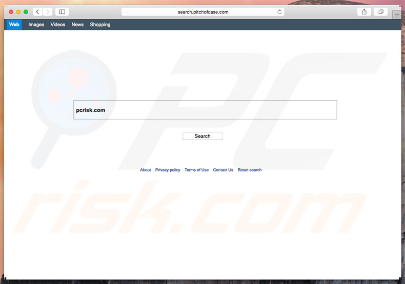 secuestrador de navegadores search.pitchofcase.com en un equipo de Mac