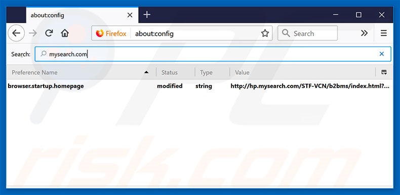 Eliminar hp.mysearch.com del motor de búsqueda por defecto de Mozilla Firefox