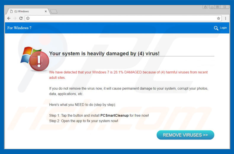 estafa Your System Is Heavily Damaged By (4) Virus