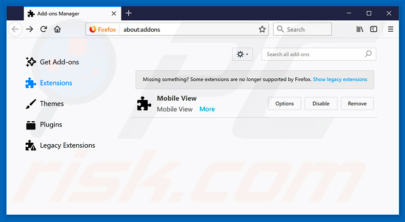 Eliminando los anuncios de You've Been Selected To Test iPhone 9 de Mozilla Firefox paso 2