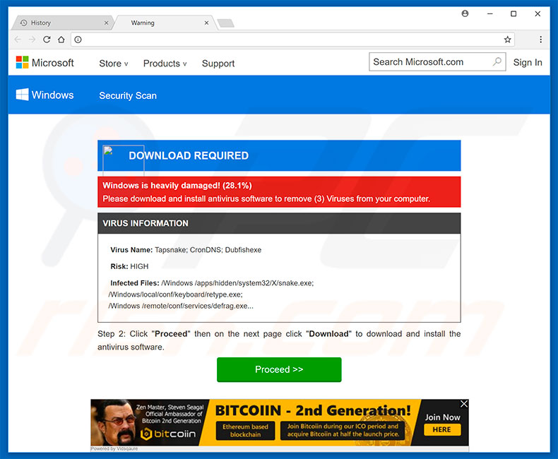 análisis fraudulento Your Windows 10 Is Infected With 3 Viruses