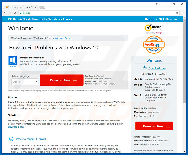 Your Windows Computer Is Infected With (4) Viruses! promocionando programas basura
