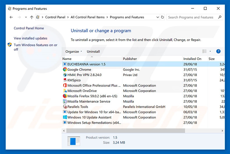 desinstalar el adware GeoSmartDNS del Panel de control