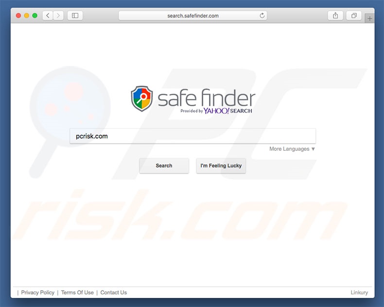 secuestrador de navegadores Safe Finder en un equipo de Mac