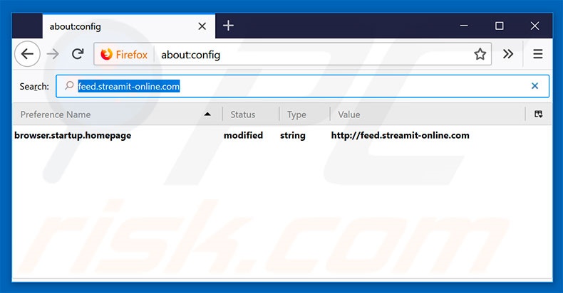 Eliminar feed.streamit-online.com del motor de búsqueda por defecto de Mozilla Firefox