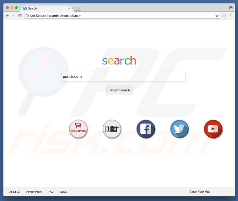 secuestrador de navegadores search.bittsearch.com en un equipo de Mac