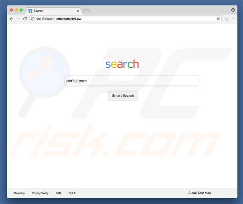 secuestrador de navegadores smartsearch.pw en un equipo de Mac