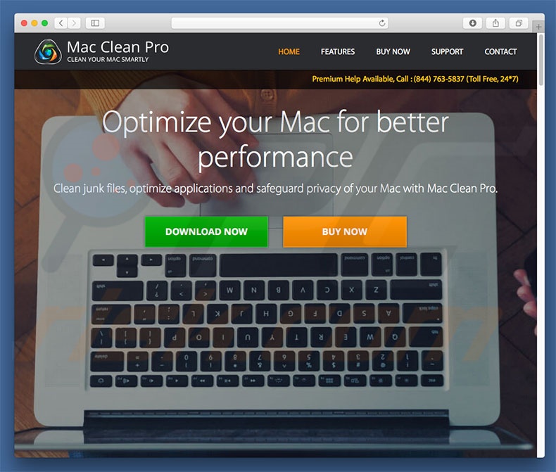 sitio web oficial de Mac Clean Pro