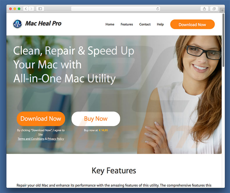 sitio web oficial de Mac Heal Pro