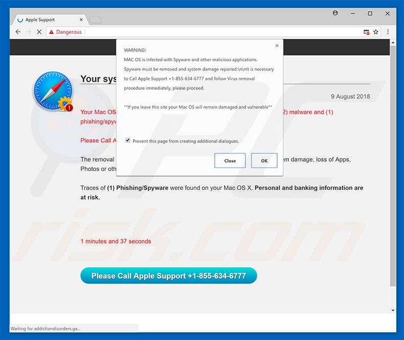 estafa Phishing/Spyware Were Found On Your Mac