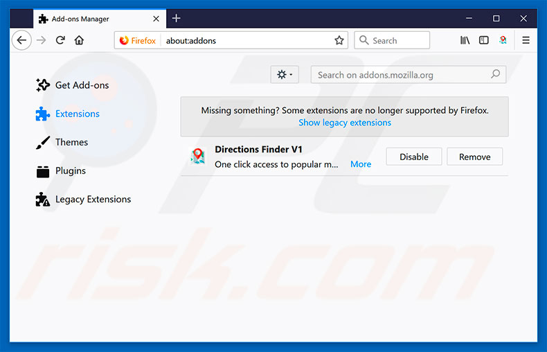 Eliminando las extensiones relacionadas a searchmulty.com de Mozilla Firefox