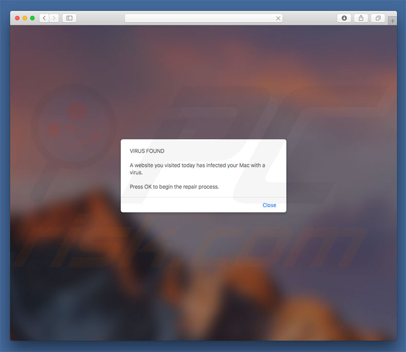 estafa Website You Visited Infected Your Mac With A Virus