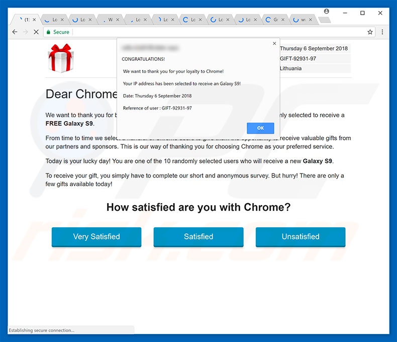  estafa Dear Chrome User, Congratulations! 