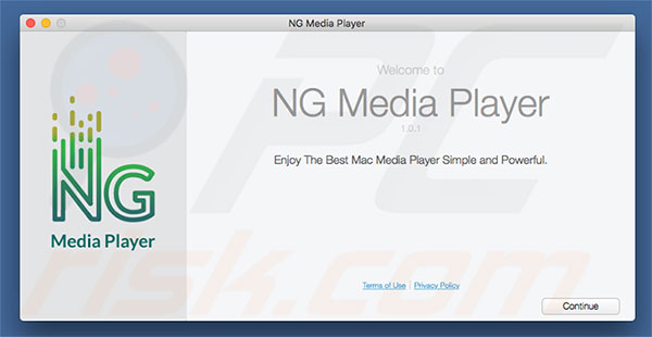 Instalador engañoso usado para promocionar NG Player
