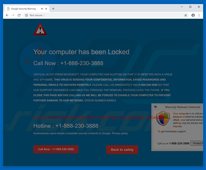 sitio web Virus Is Sending Your Information To Hackers