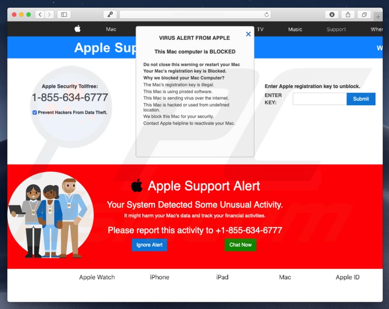 estafa This Mac computer is BLOCKED