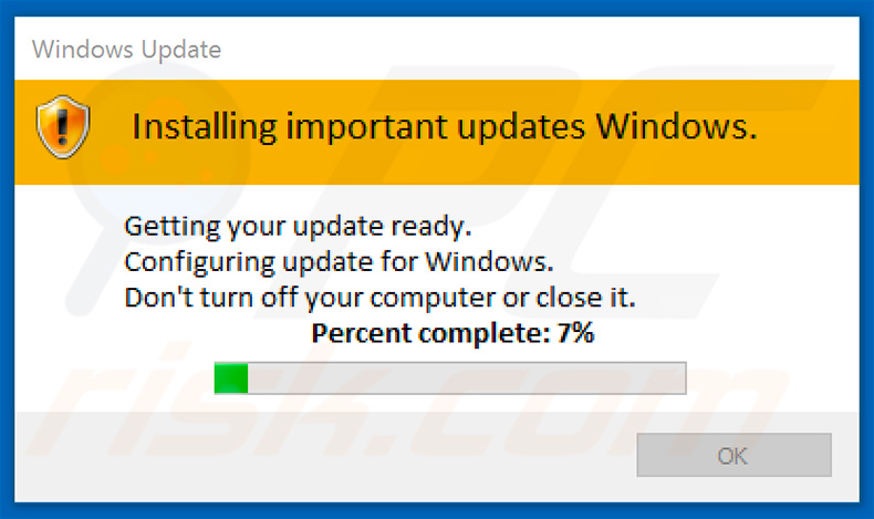 actualización fraudulenta de Windows por INFOWAIT