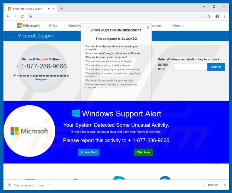 estafa Microsoft Support usada para promocionar PC Analyzer Tool