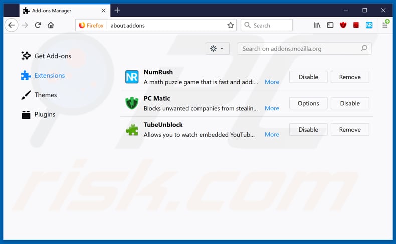 Eliminando defendsearch.com de las extensiones de Mozilla Firefox