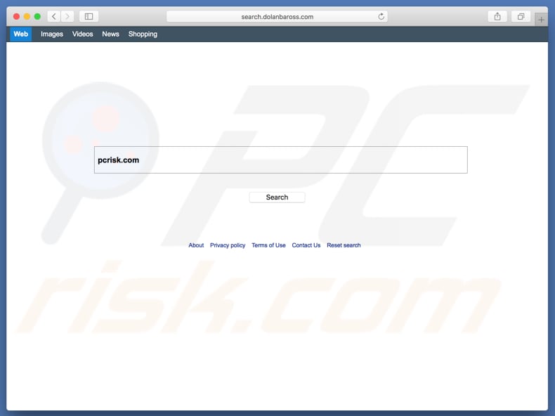 secuestrador de navegadores search.dolanbaross.com en un equipo de Mac