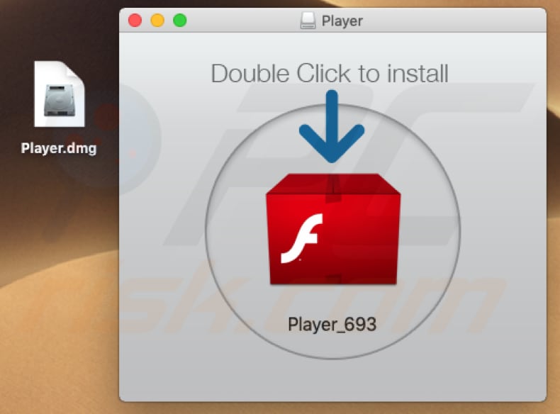 instalador falso Flash Player