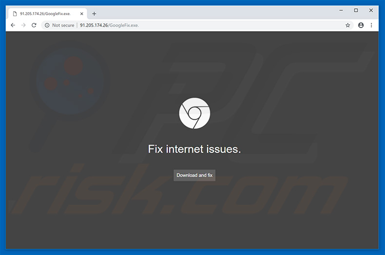 software malicioso GoogleFix.exe