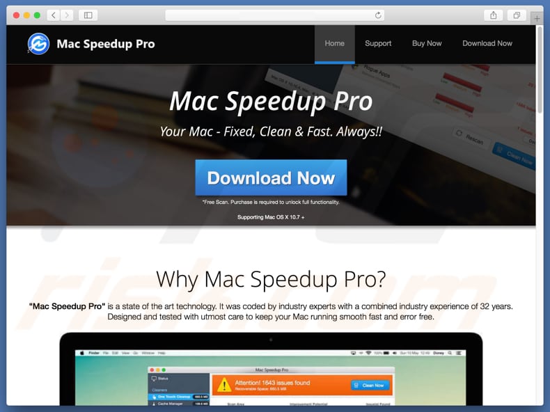 aplicación Mac Speedup Pro unwanted