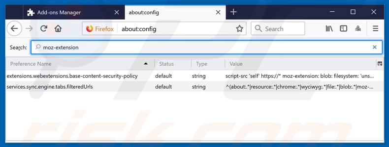 Eliminar mapsnow.co del motor de búsqueda por defecto de Mozilla Firefox