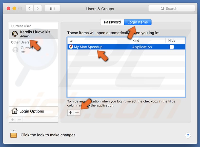 preferencias del sistema My Mac Speedup