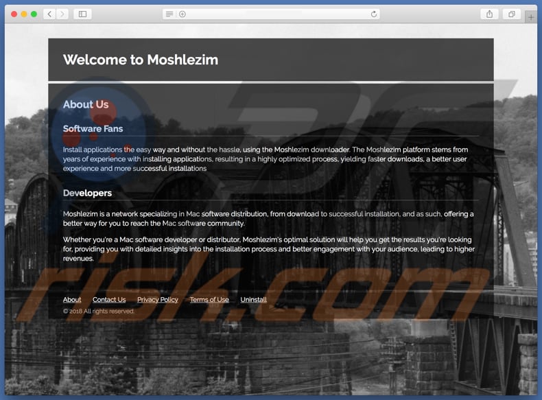 Sitio web dudoso usado para promocionar search.moshlezim.com