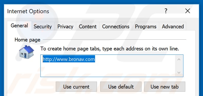 Eliminando pavadinimas de la página de inicio de Internet Explorer
