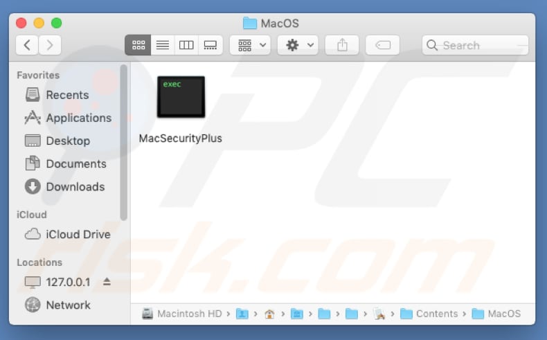 cómo eliminar mac security plus paso 1