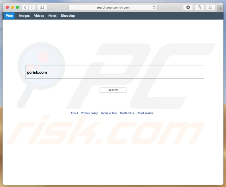 secuestrador de navegadores search.margamish.com en un equipo de Mac