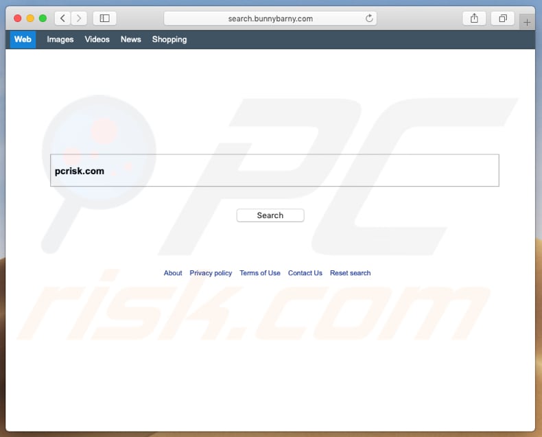 secuestrador de navegadores search.bunnybarny.com en un equipo de Mac