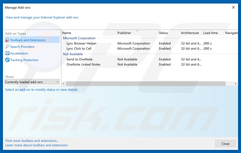 Eliminando las extensiones relacionadas con search.hearthandsatellitemaps.com en Internet Explorer