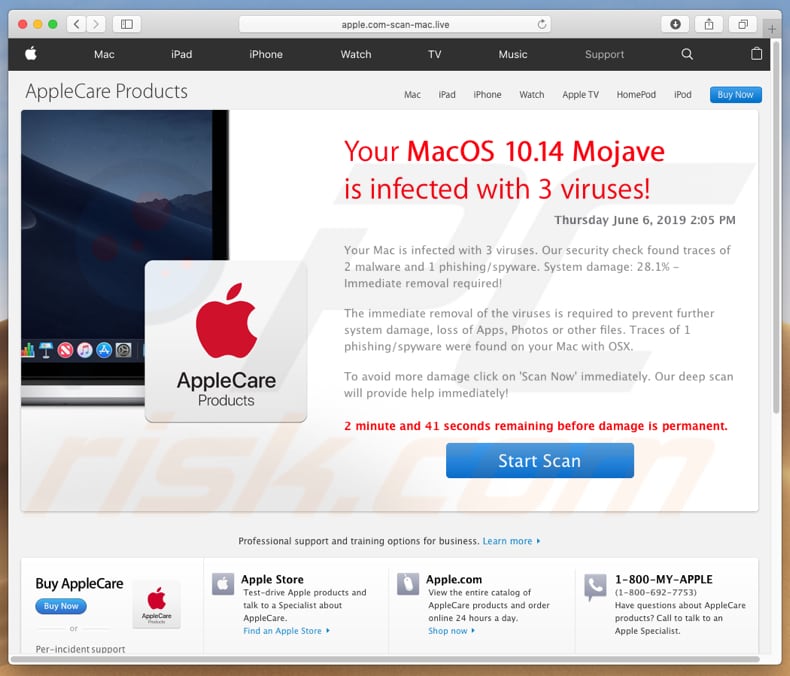 otra versión de Apple.com-scan-mac[.]live