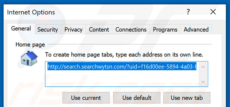 Eliminando search.heasyweatherforecast.com de la página de inicio de Internet Explorer