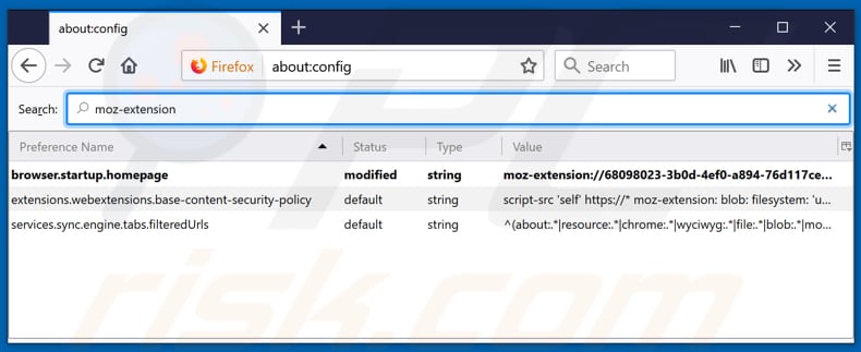 Eliminando search.hgetrecipesnow.com del motor de búsqueda predeterminado de Mozilla Firefox